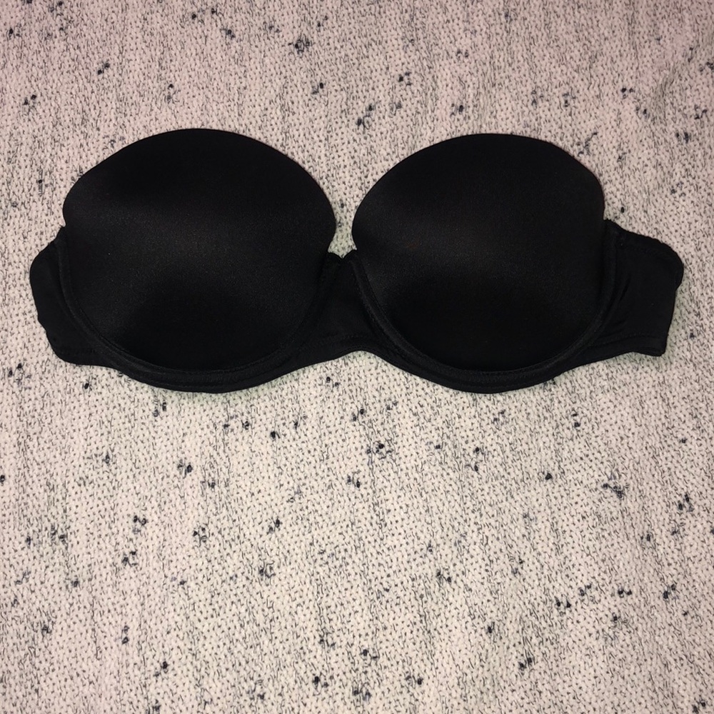 Pink strapless bra